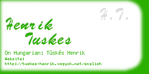 henrik tuskes business card