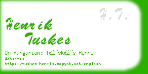 henrik tuskes business card